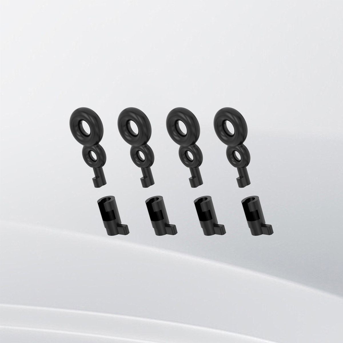 1 set of 4 pairs of plastic locks - main image
