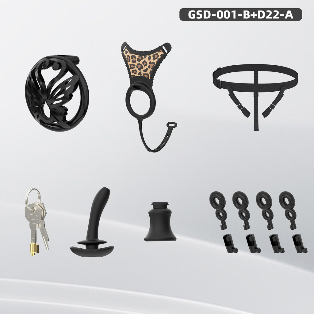 GSD+D22A New Silicone Ring Chastity Set - main image