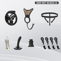 GSD+D22A New Silicone Ring Chastity Set - main image