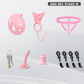 GSD+D22B New Silicone Ring Chastity Set - main image