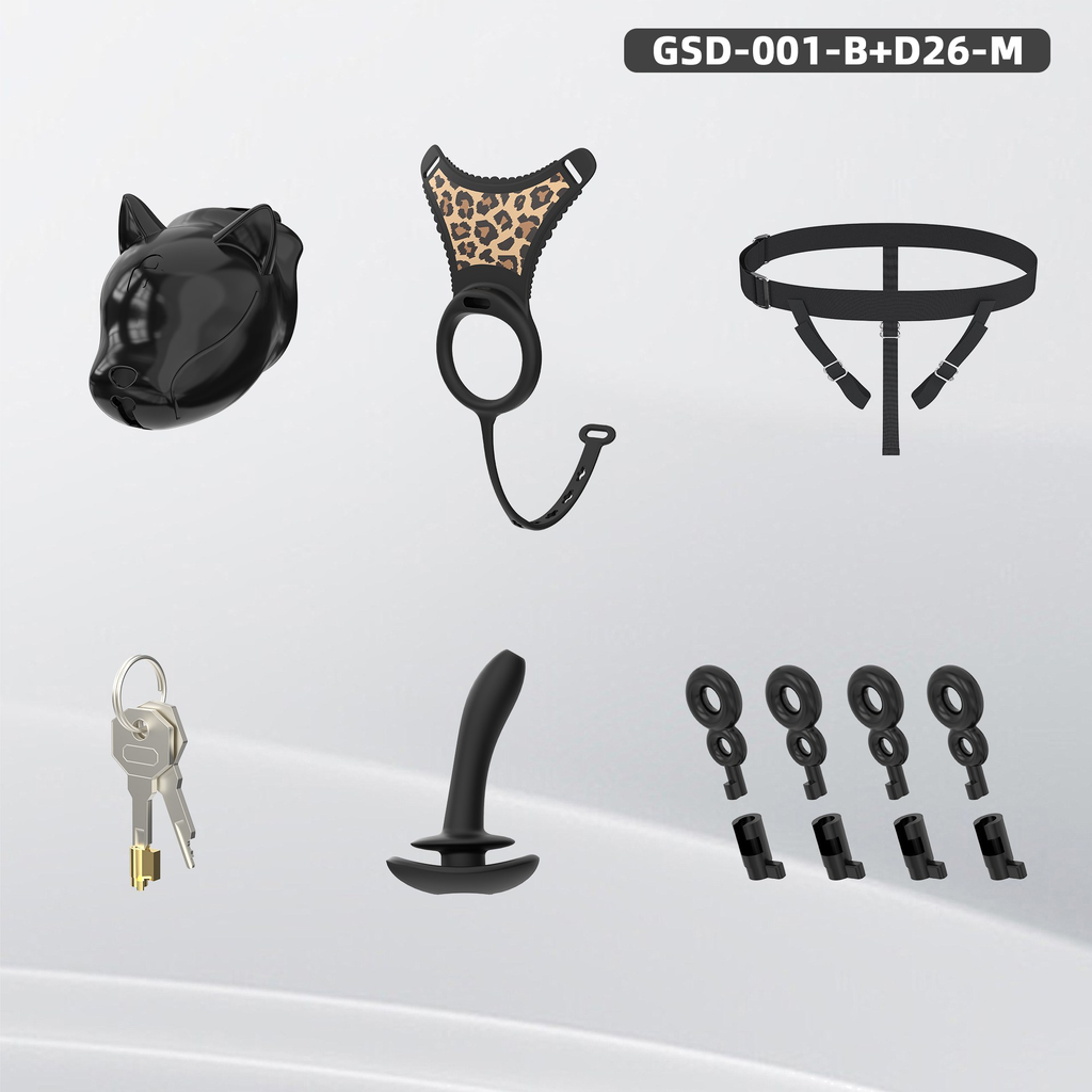 GSD+D26-S New Silicone Ring Chastity Set - main image