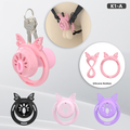 K1-A Plastic Chastity Cage Set with Silicone Rings - main image
