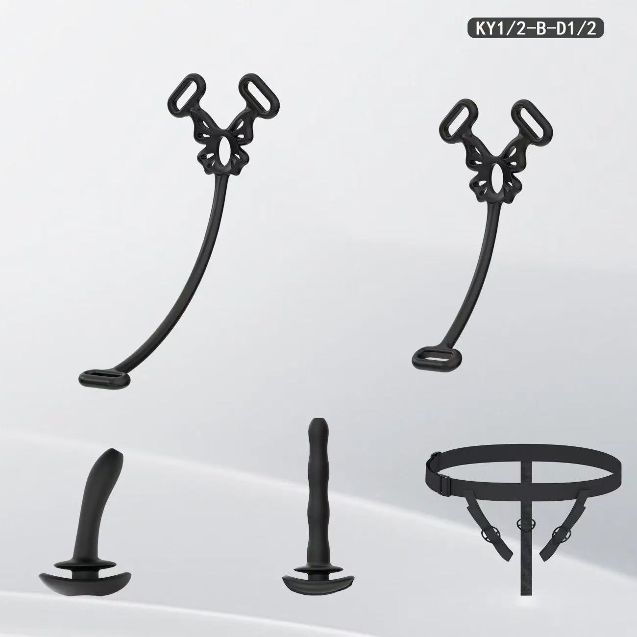 KY1 Plastic Chastity Cage Set with Plastic Rings - detail 1