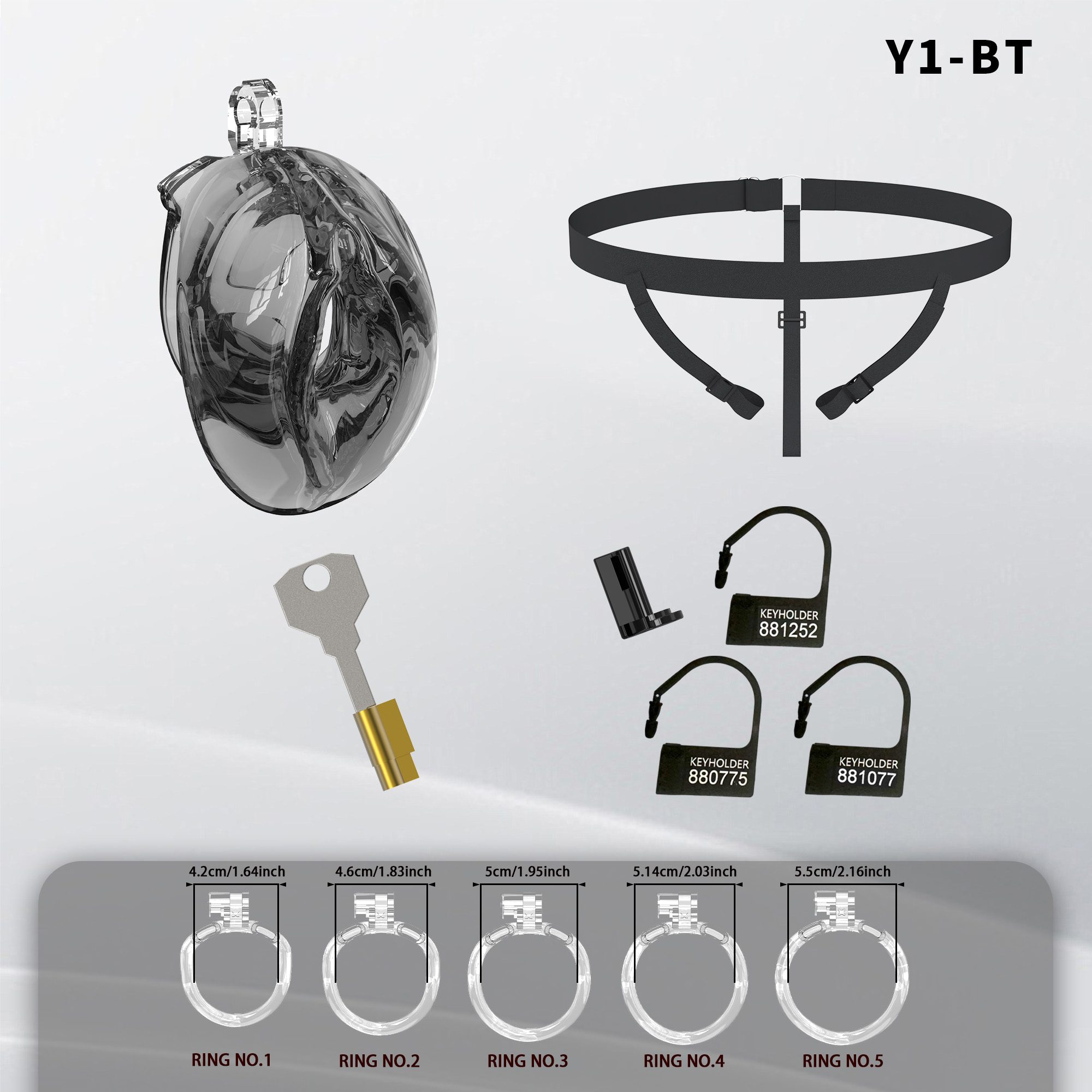 Y Series Chastity Cage Set - detail 1